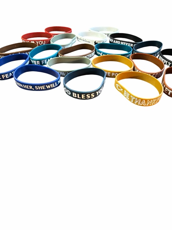 Jewelry - NEW Christian Inspirational Silicone Bracelet Scripture Quote–Random(NoDoubles)